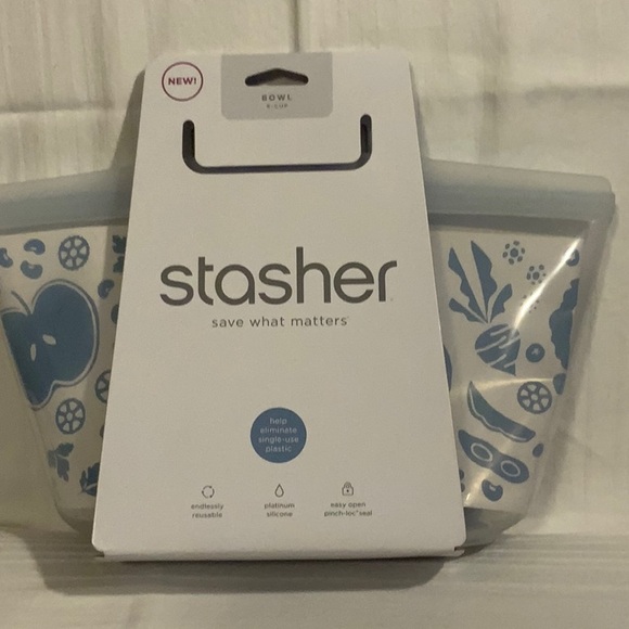6 Cup Stasher Reusable Food Storage Bowl - Clear - New in package - Picture 1 of 8